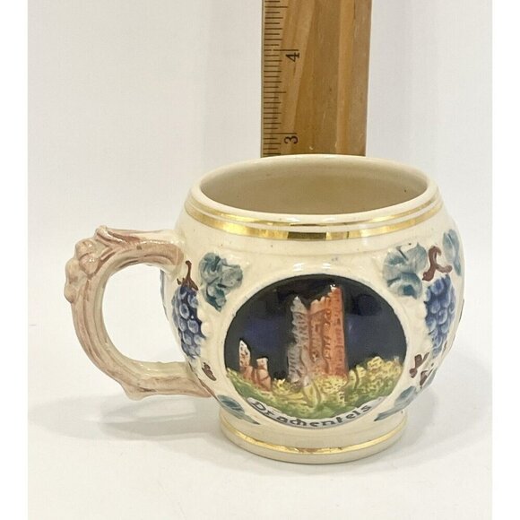 Vintage Germany Souvenir Cup Mug Stein Stolzenfels Drachenfels Die Pfalz Punch - Picture 7 of 7